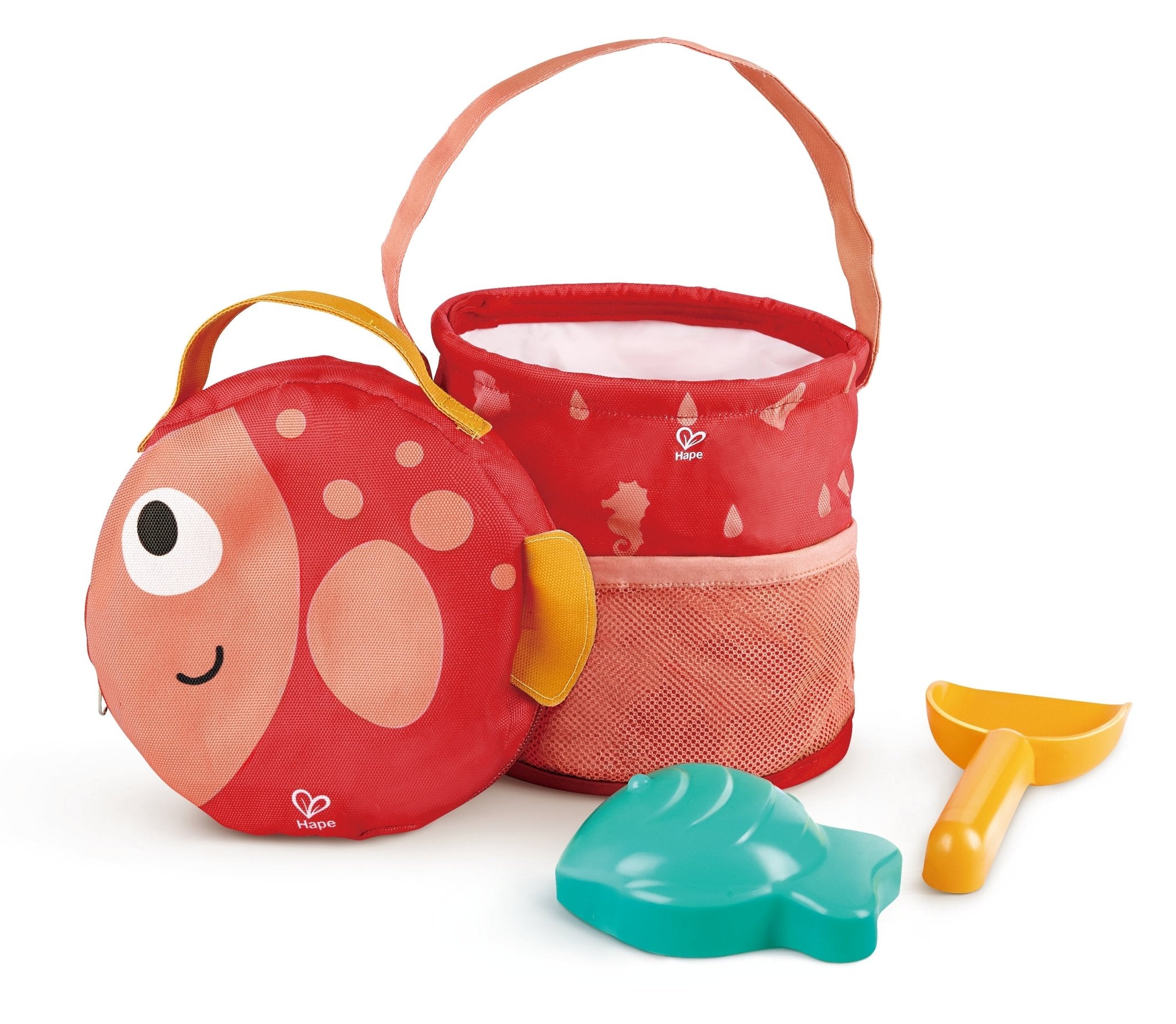 Hape - Fold and Go Sand & Beach Set with Canvas Bag - 4pcs - Premium for Kids in Qatar | Toysaro.com